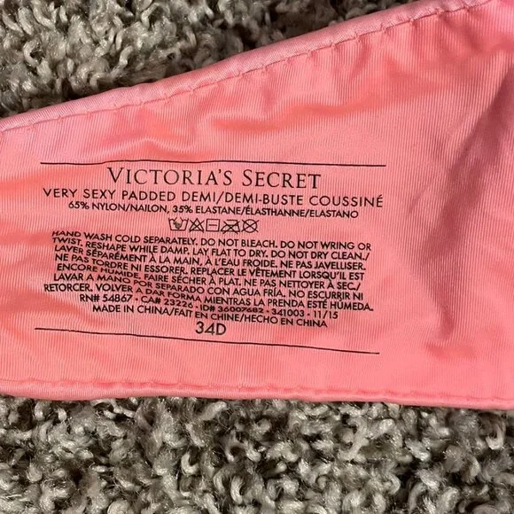 Victorias Secret Push Up Demi Bra 34D - Picture 6 of 6